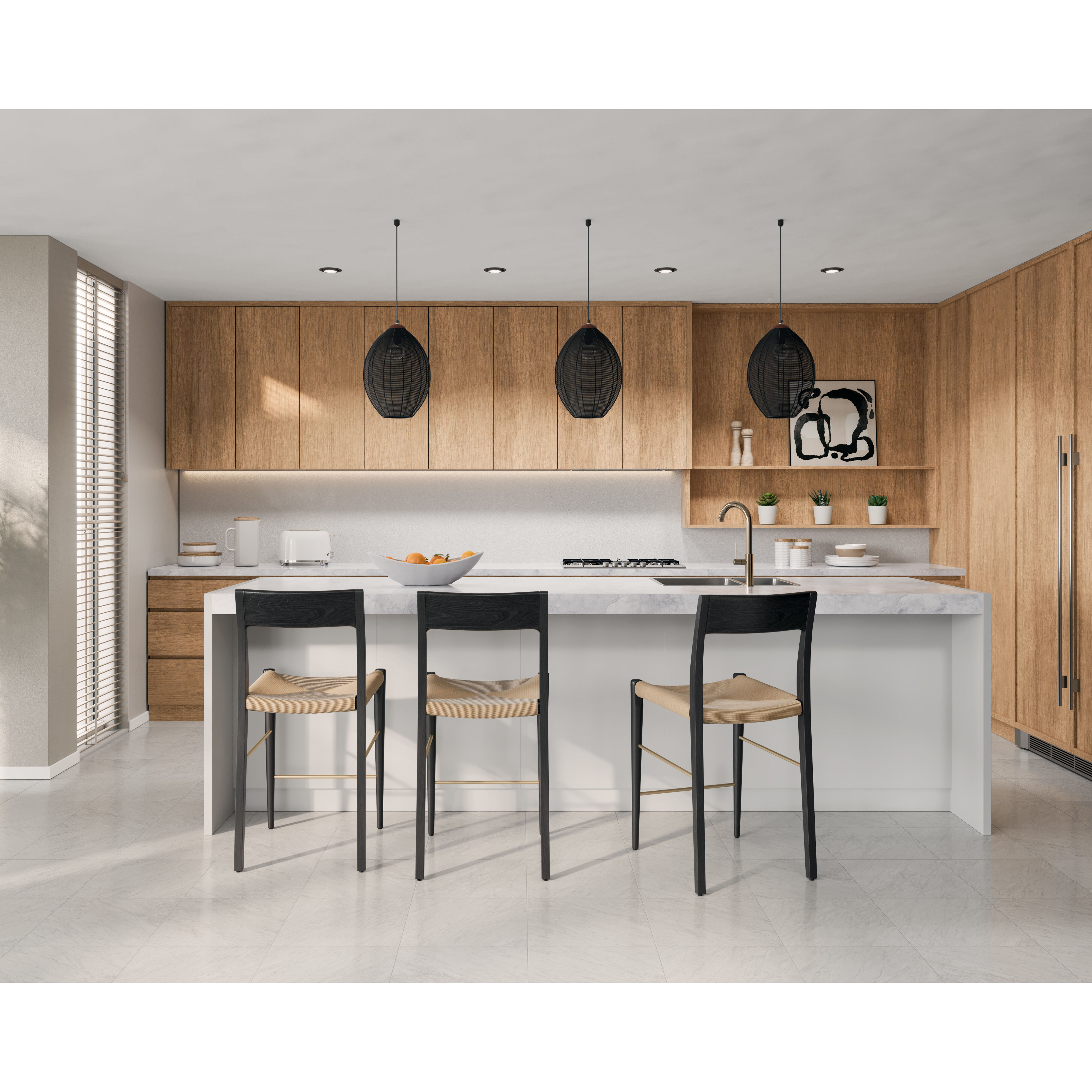 Bondi 39 inch Black Counter Stool